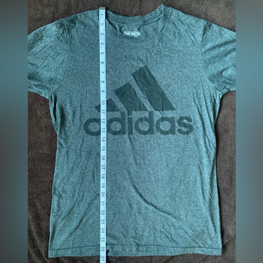 Adidas Women’s The Go To Performance Tee - Gray and Black front logo - Small - Picture 8 of 8